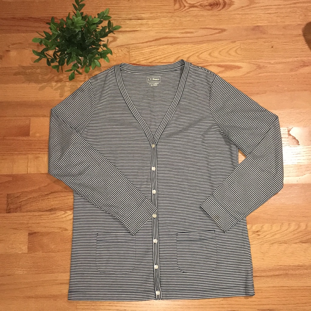 L.L Bean Cotton Cardigan. Sz M